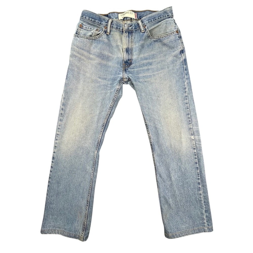 Levi's Light Wash 505 Straight Fit Jeans Mens 32x32 Blue Denim 100% Cotton